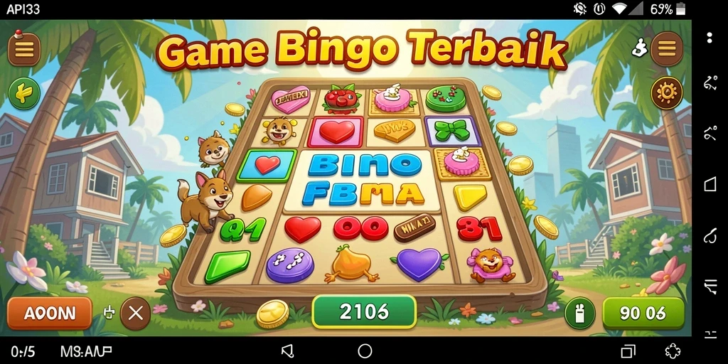 Tampilan menarik dari gameplay Bingo di API33.
