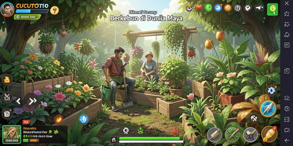 Tampilan menarik dari gameplay CUCUTOTO yang penuh warna.