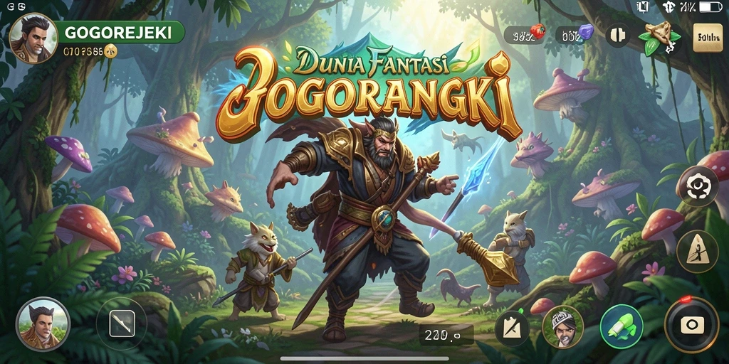 Tampilan gameplay GOGOREJEKI dengan aksi pertarungan yang seru.