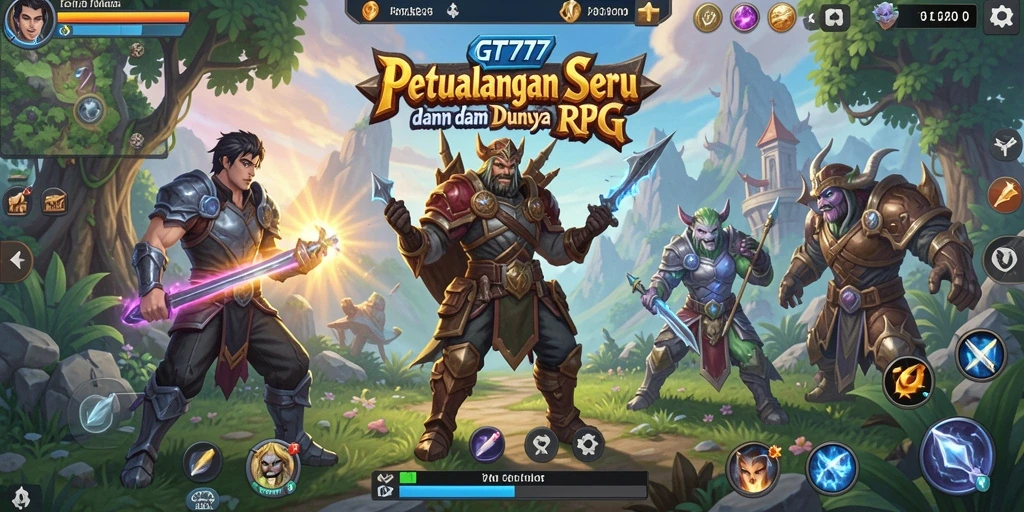 Gameplay GT777 yang menggugah dengan eksplorasi dan pertarungan RPG.
