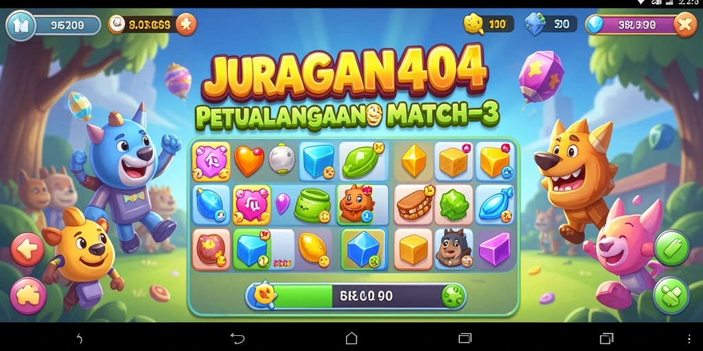 Tampilan gameplay seru JURAGAN404 dengan kekuatan karakter spesial.