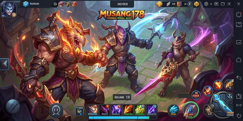 Screenshot gameplay MOBA MUSANG178 yang mendebarkan.
