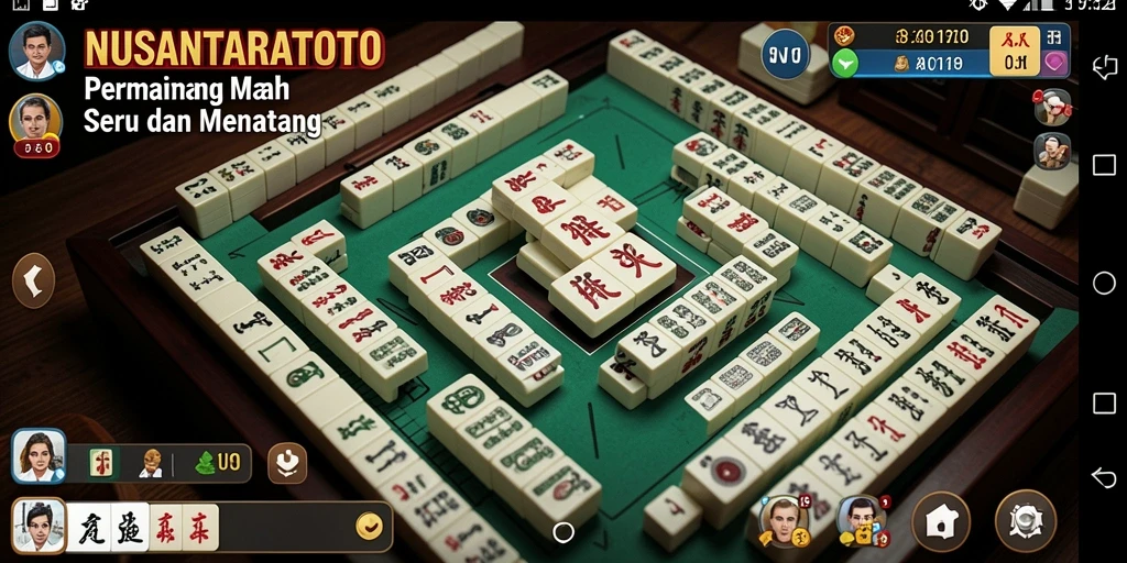 Tampilan gameplay menarik dari NUSANTARATOTO Mahjong.