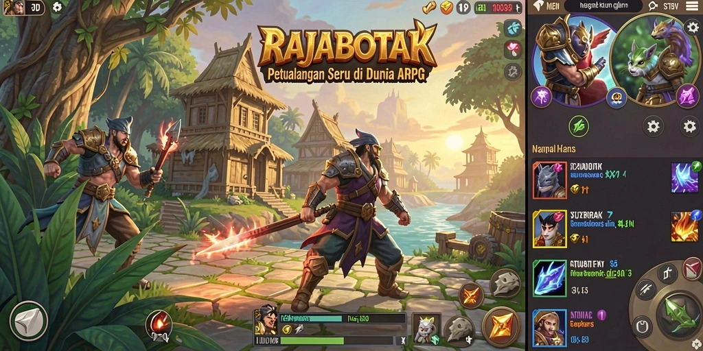 Tampilan menakjubkan dari gameplay intens RAJABOTAK.