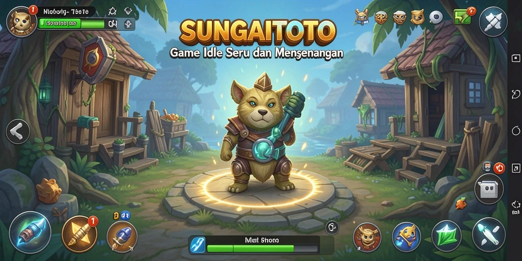 Screenshot gameplay SUNGAITOTO menampilkan aksi mengumpulkan sumber daya.