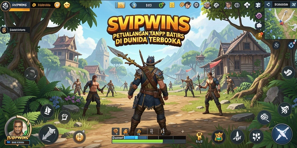 Gameplay SVIPWINS yang seru dalam dunia terbuka.